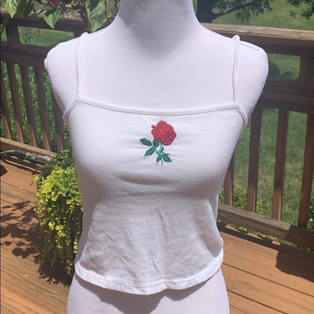 jack colt white tank with rose